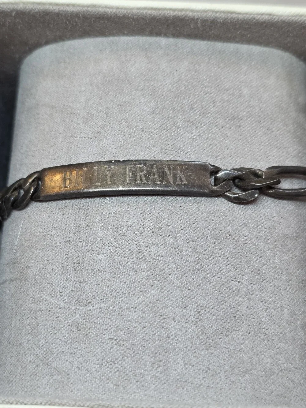 925 ID Bracelet w/ Billy Frank on it
